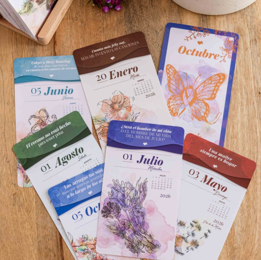 Calendario tarjetas 2026 La vecina Rubia