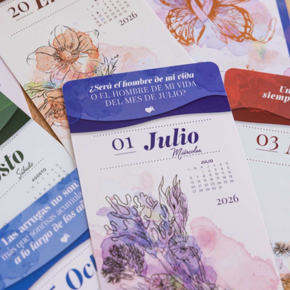 Calendario tarjetas 2026 La vecina Rubia