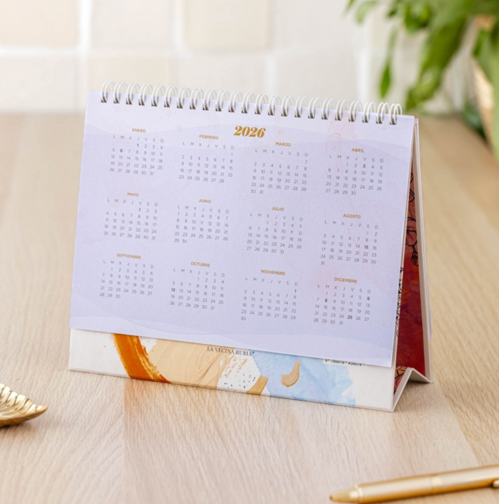Calendario mesa 2026 La vecina Rubia