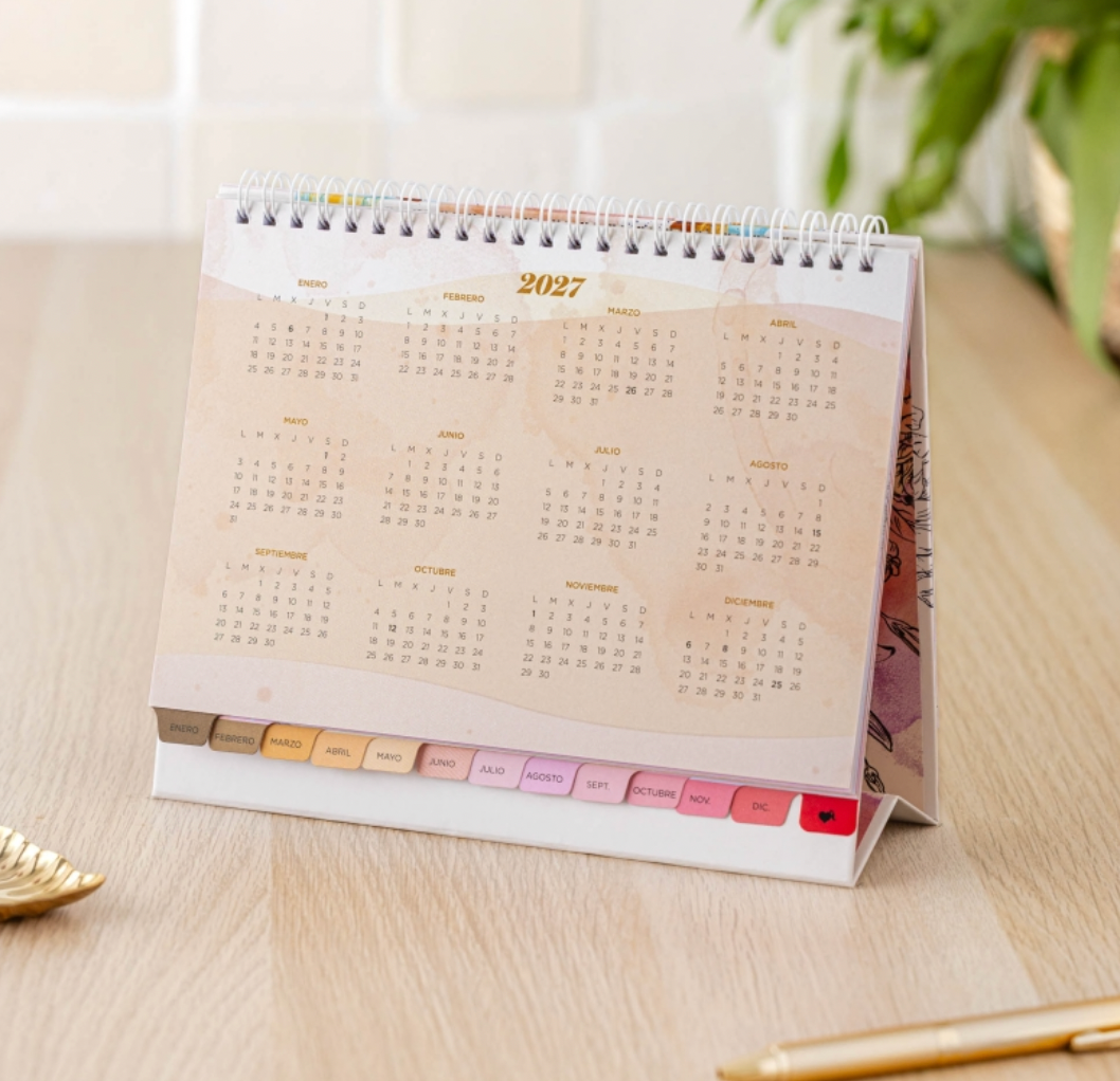 Calendario mesa 2026 La vecina Rubia