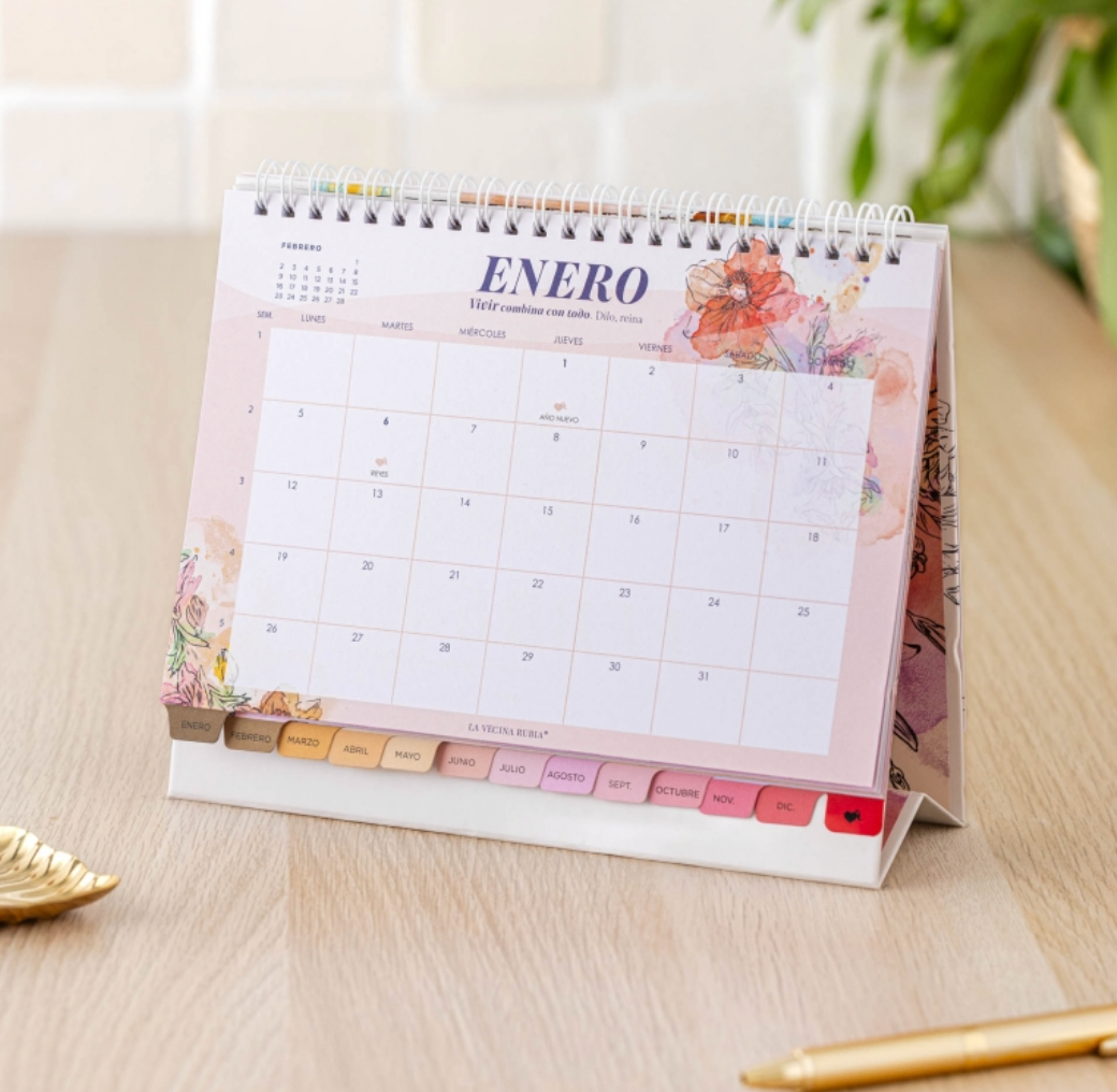 Calendario mesa 2026 La vecina Rubia