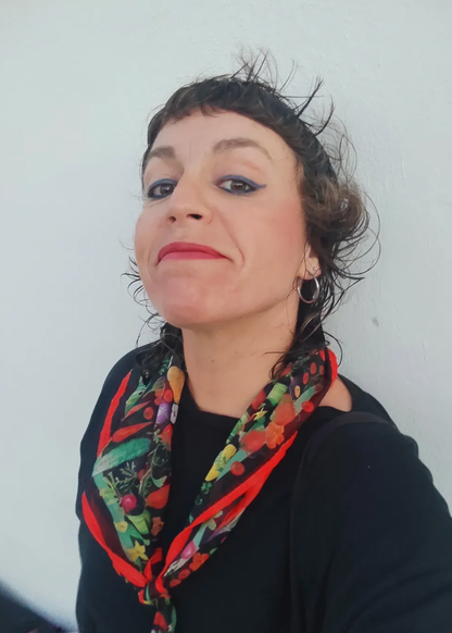 Pañuelo mediano negro huerto