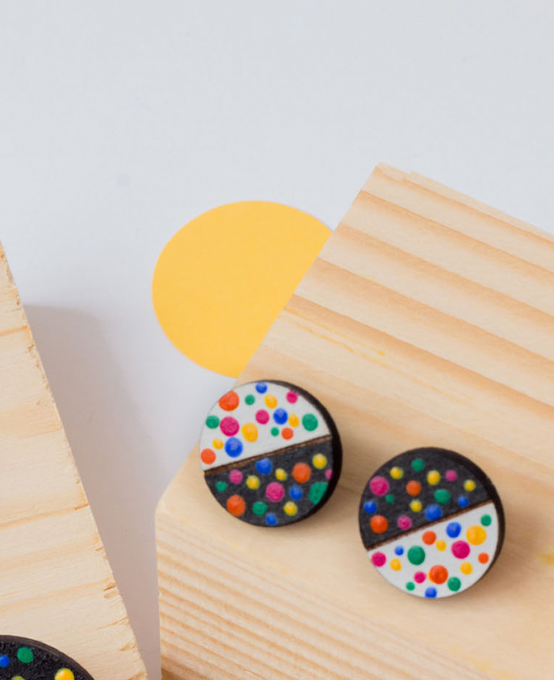 Pendientes mini lunares