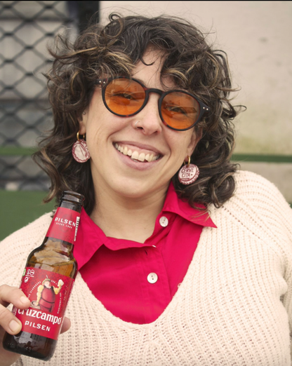 Pendientes chapa cervecita