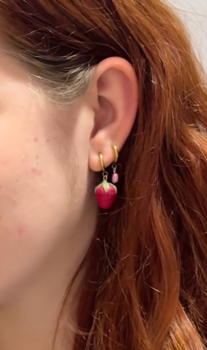 Pendientes de fresas