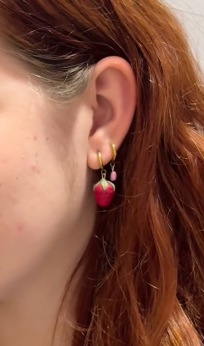 Pendientes de fresas