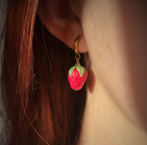 Pendientes de fresas