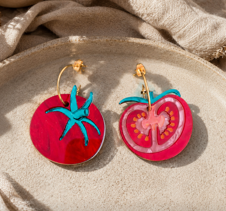 Pendientes tomates de los grandes