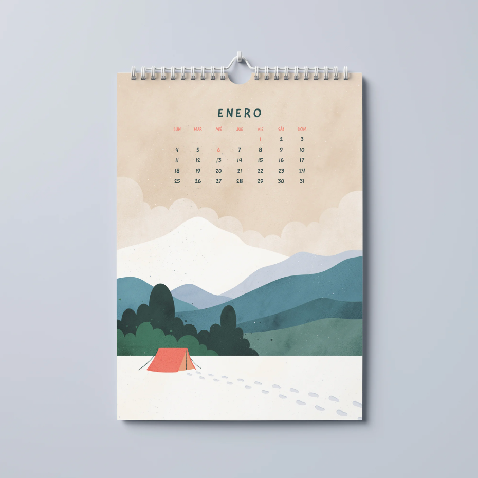 Calendario pared 2027 - Paisajes