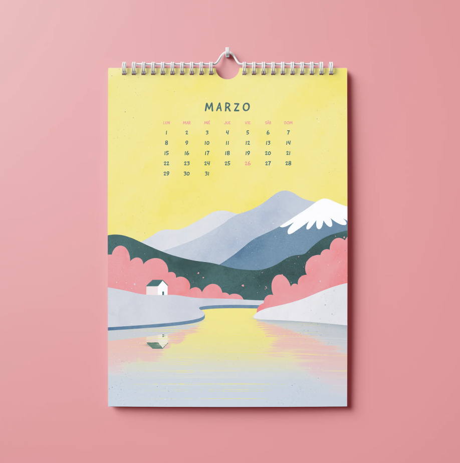 Calendario pared 2027 - Paisajes