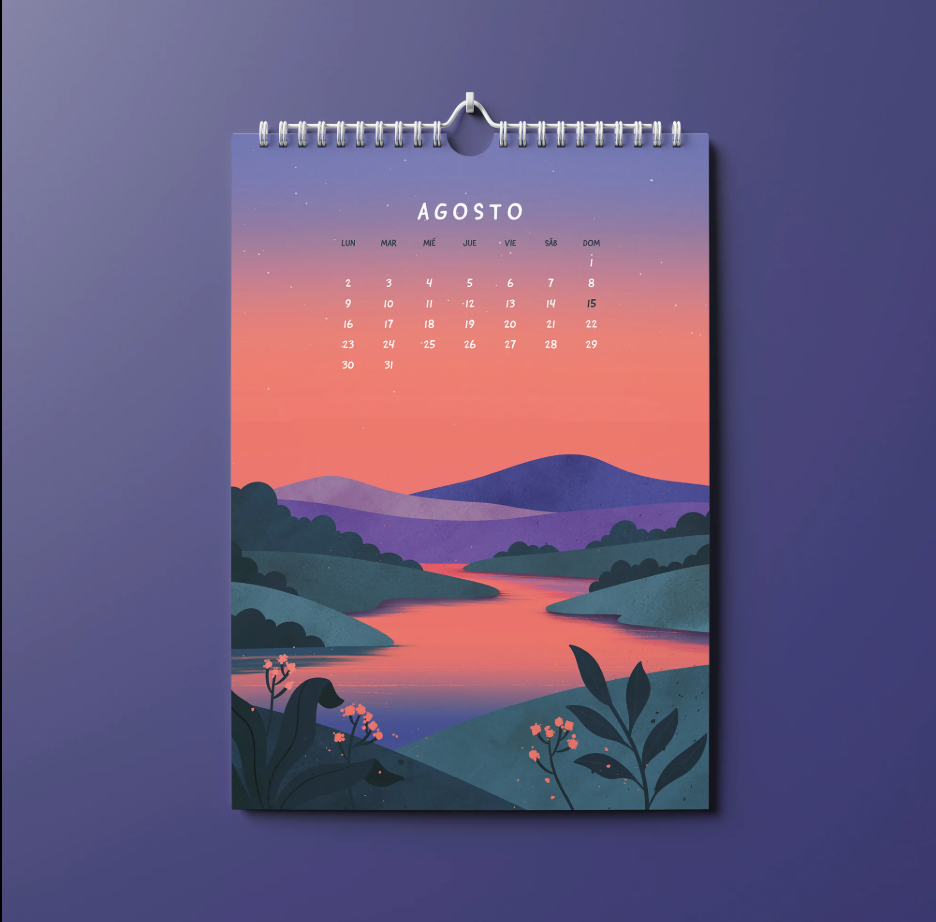 Calendario pared 2027 - Paisajes
