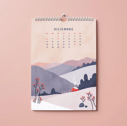Calendario pared 2027 - Paisajes
