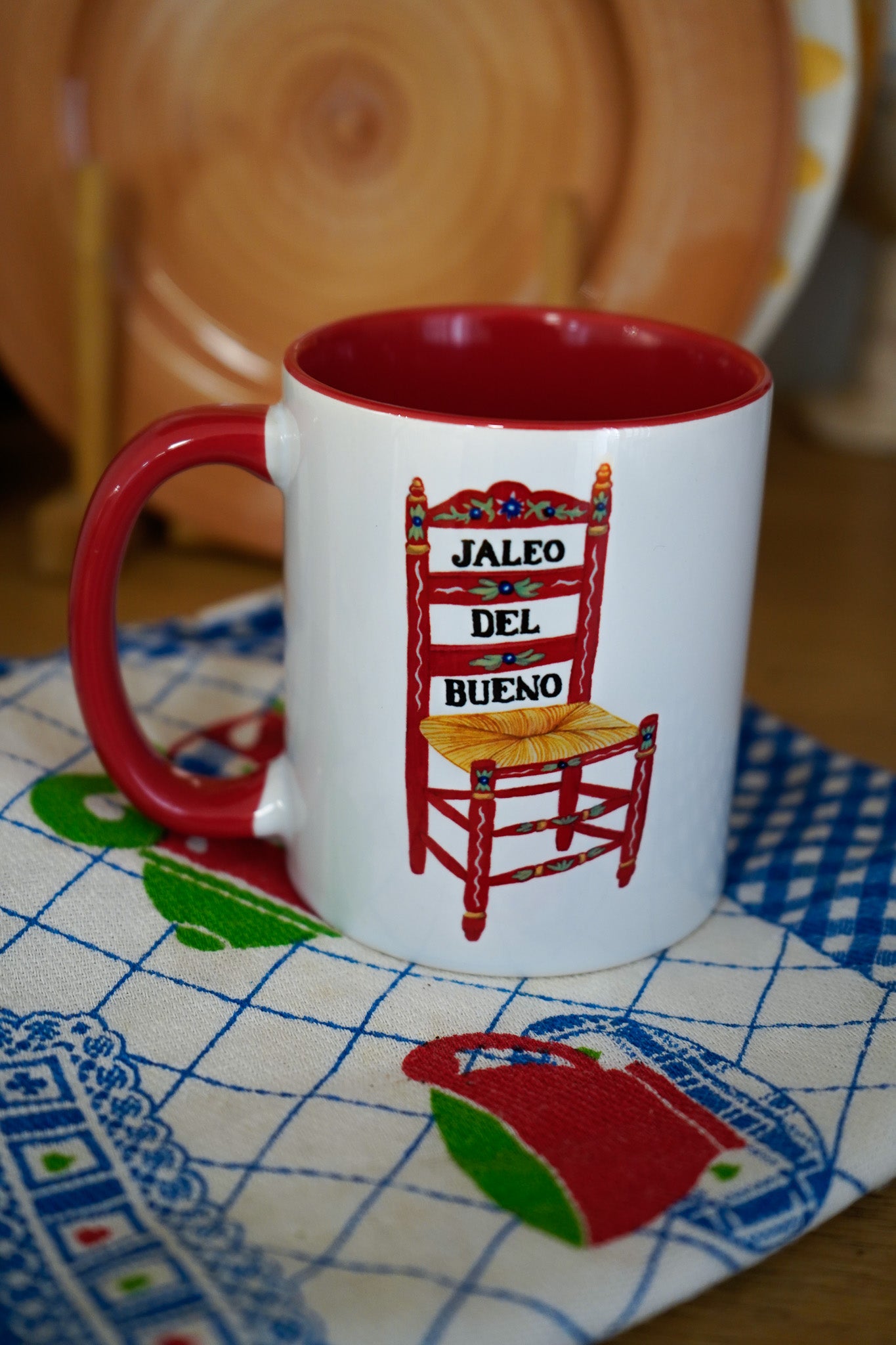 Taza Jaleo del bueno y Geranios x Raquel Sarabia