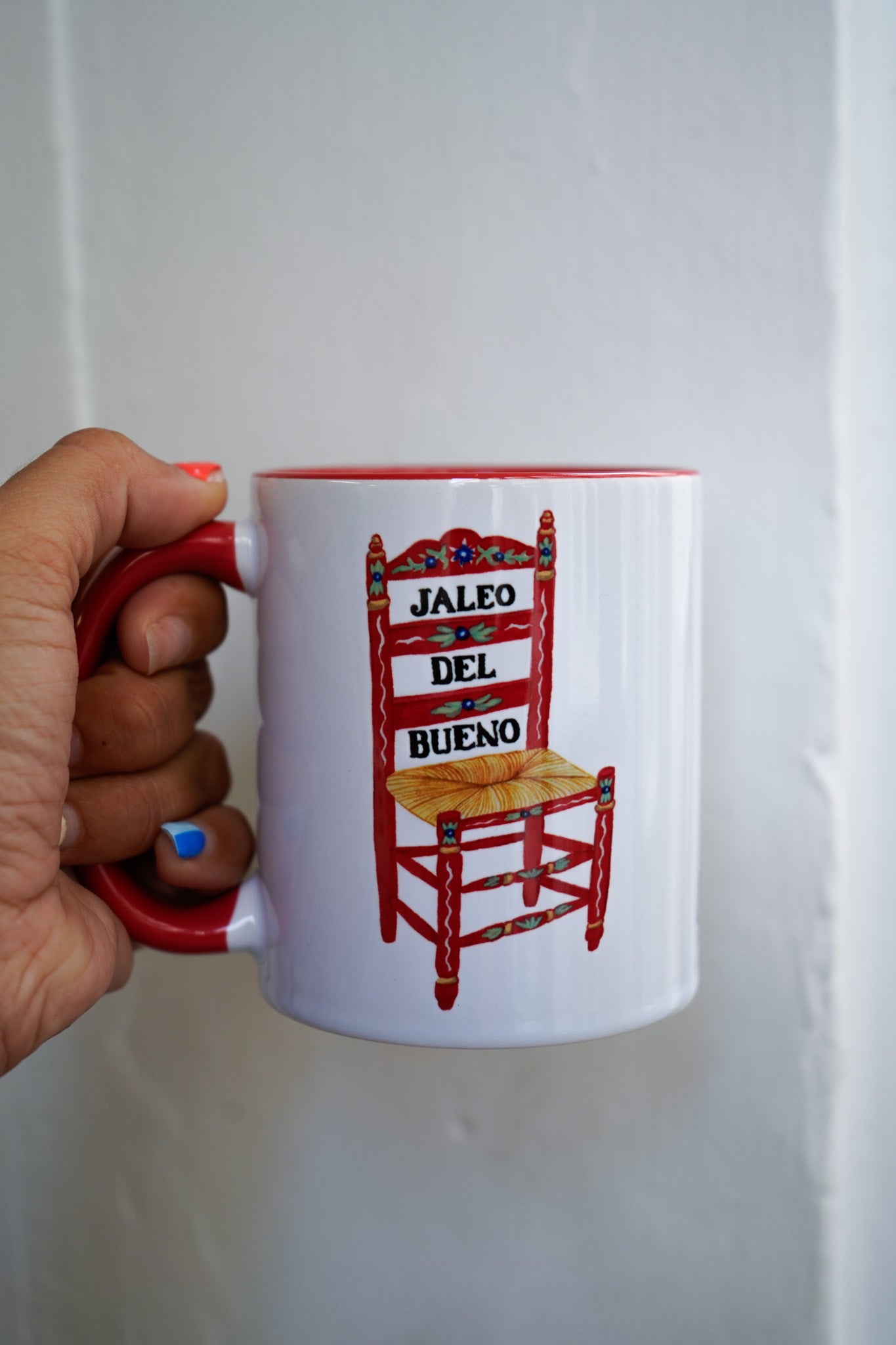 Taza Jaleo del bueno y Geranios x Raquel Sarabia