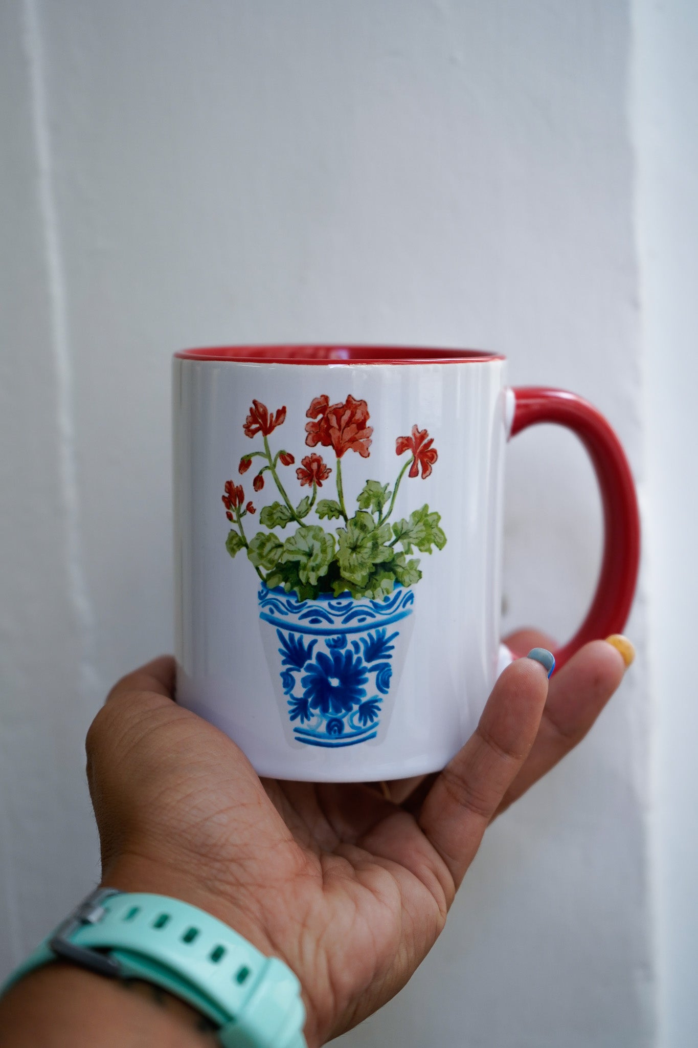Taza Jaleo del bueno y Geranios x Raquel Sarabia
