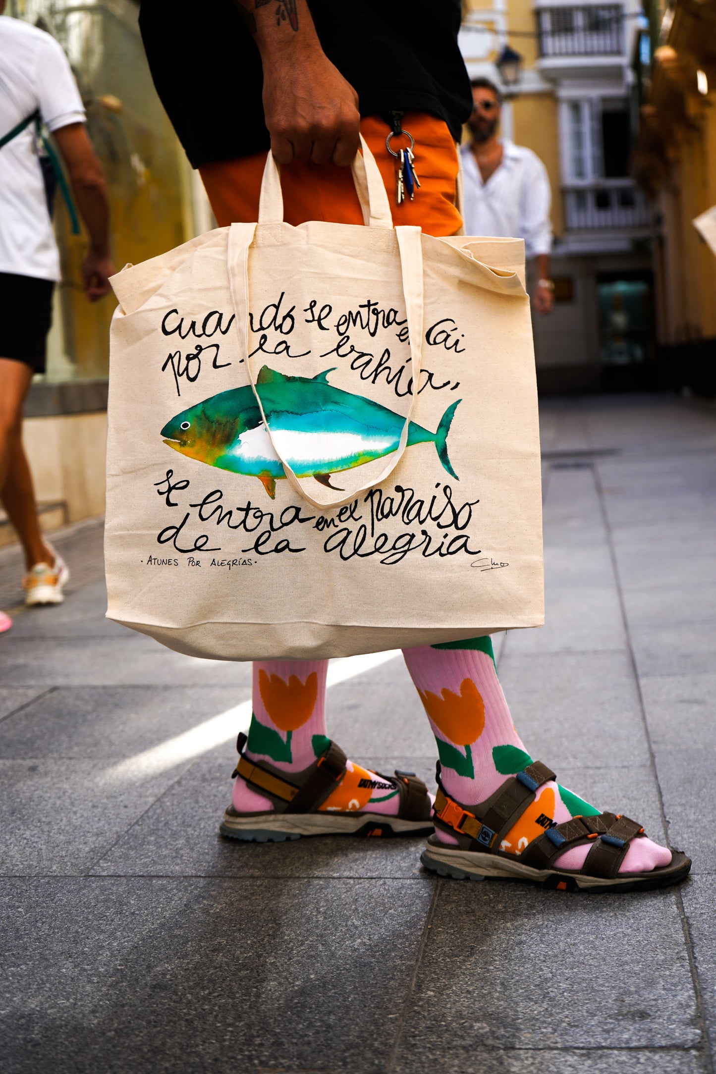 Totebag Atún Cuando se entra en Cai por la bahía, se entra en el paraíso de la alegría