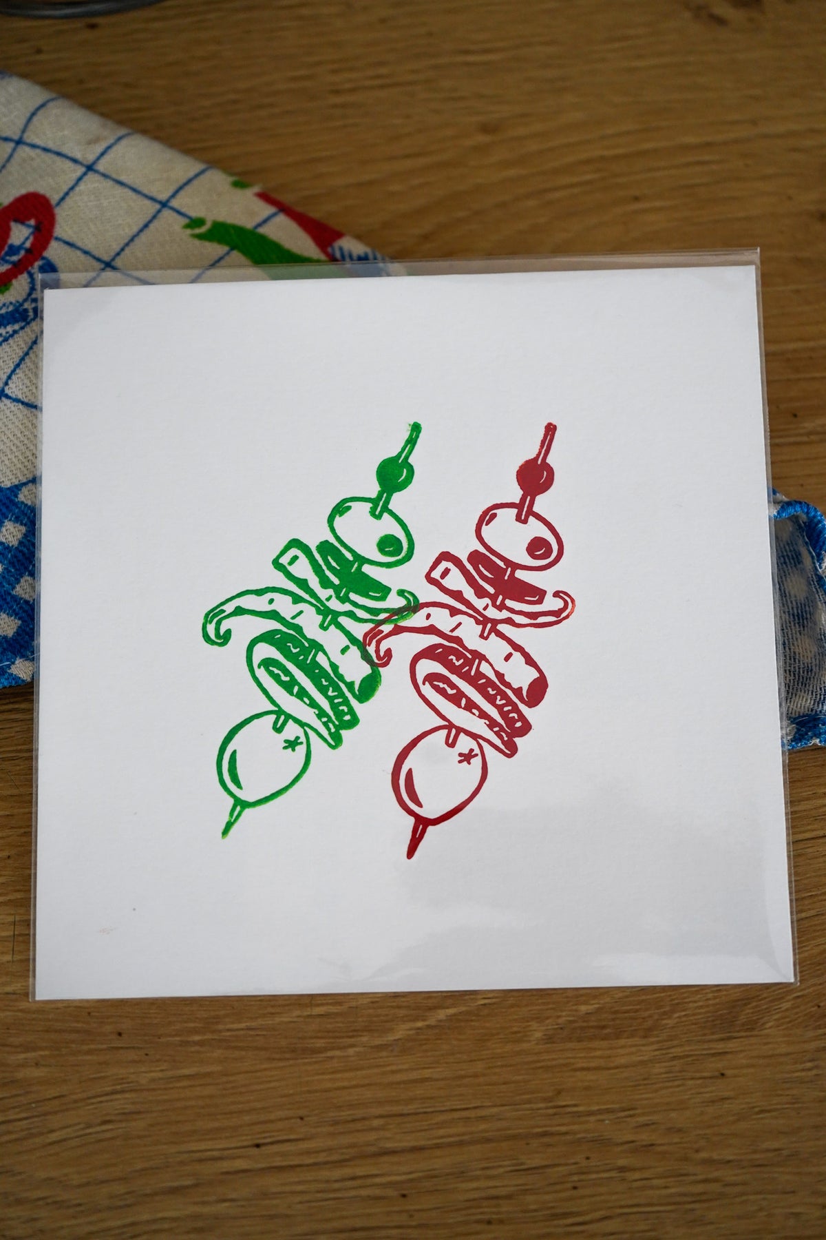 Lámina de dos gildas de colores