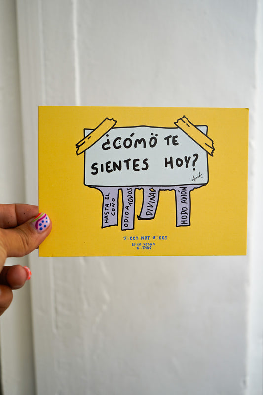 Lámina Cómo te sientes hoy - Sorry not sorry