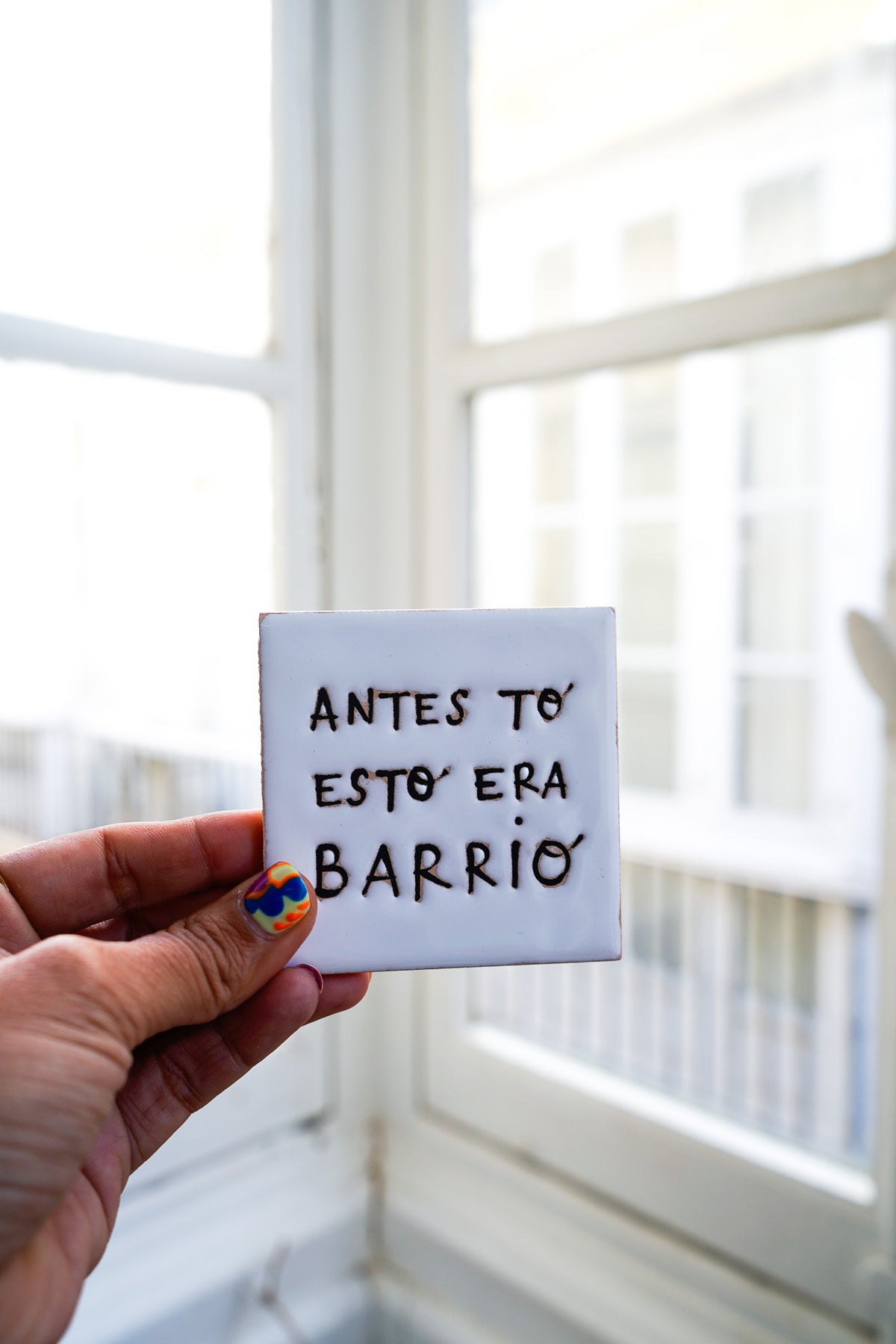 Azulejo imán de cerámica Antes to esto era barrio