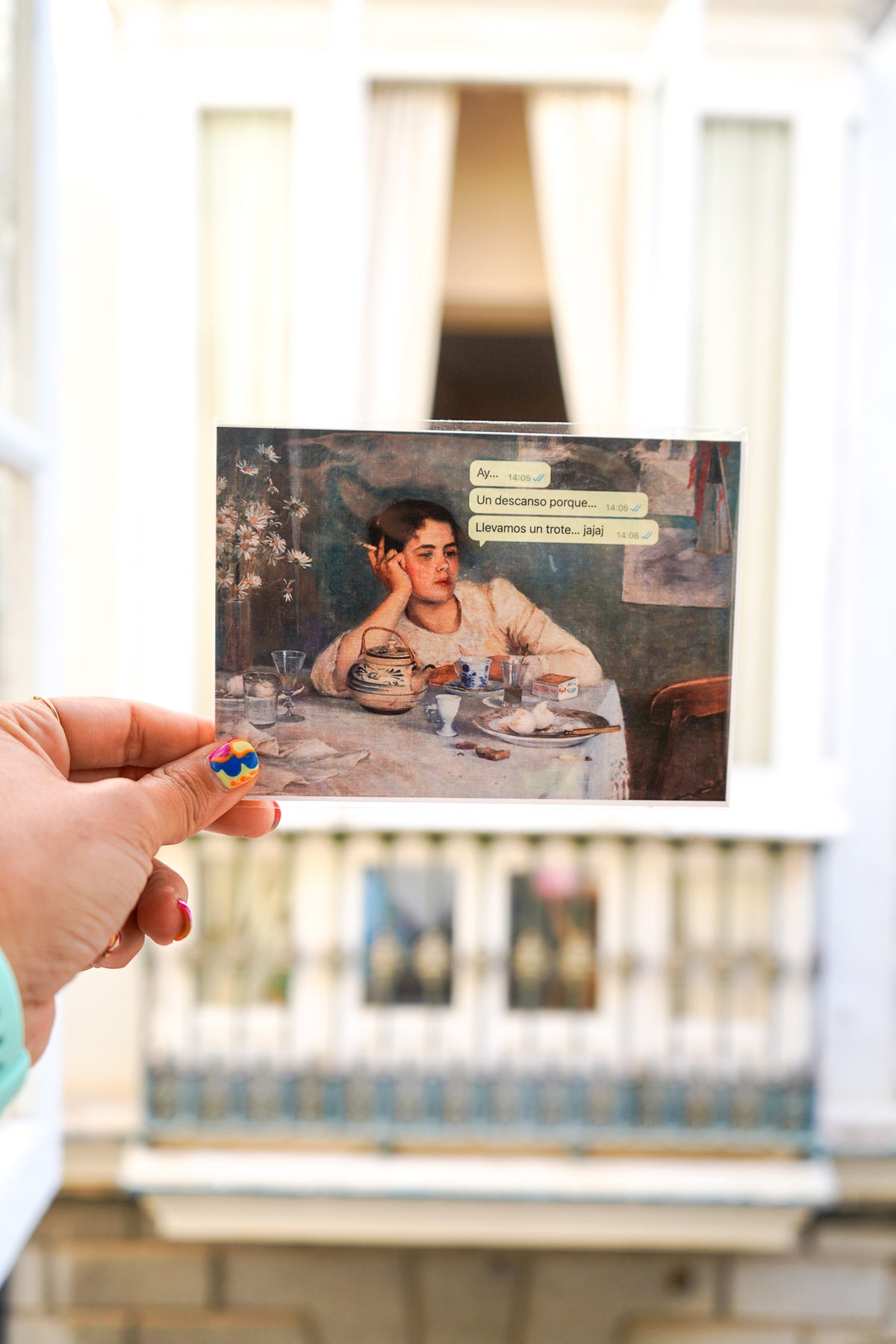 Lámina Ay, un descanso porque llevamos un trote