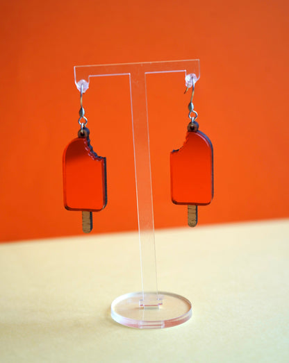 Pendientes polo naranja helado