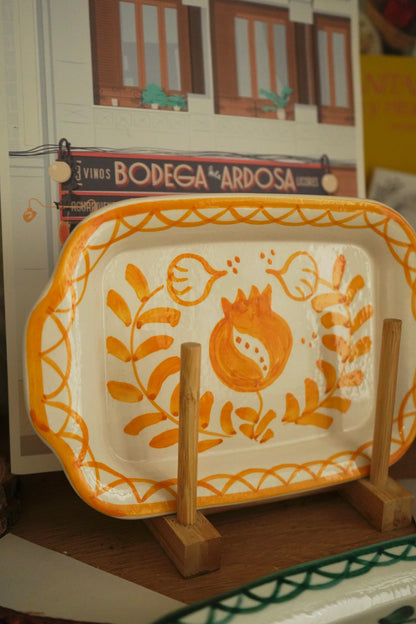 Bandeja cerámica - Granada amarilla