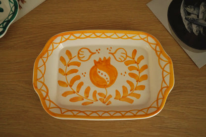 Bandeja cerámica - Granada amarilla