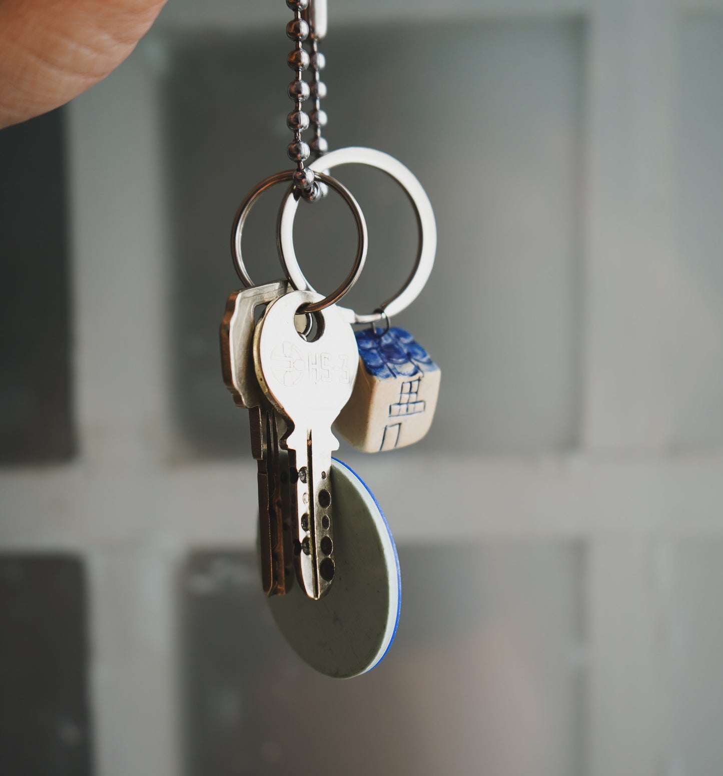 Llavero casa azul