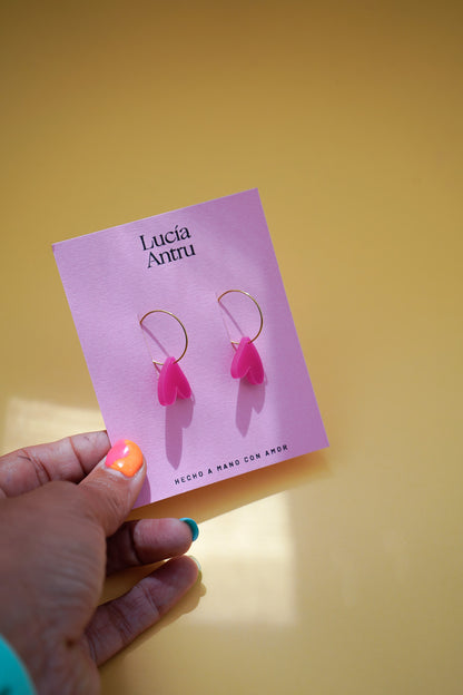 Pendientes Corazón del revés - varios colores