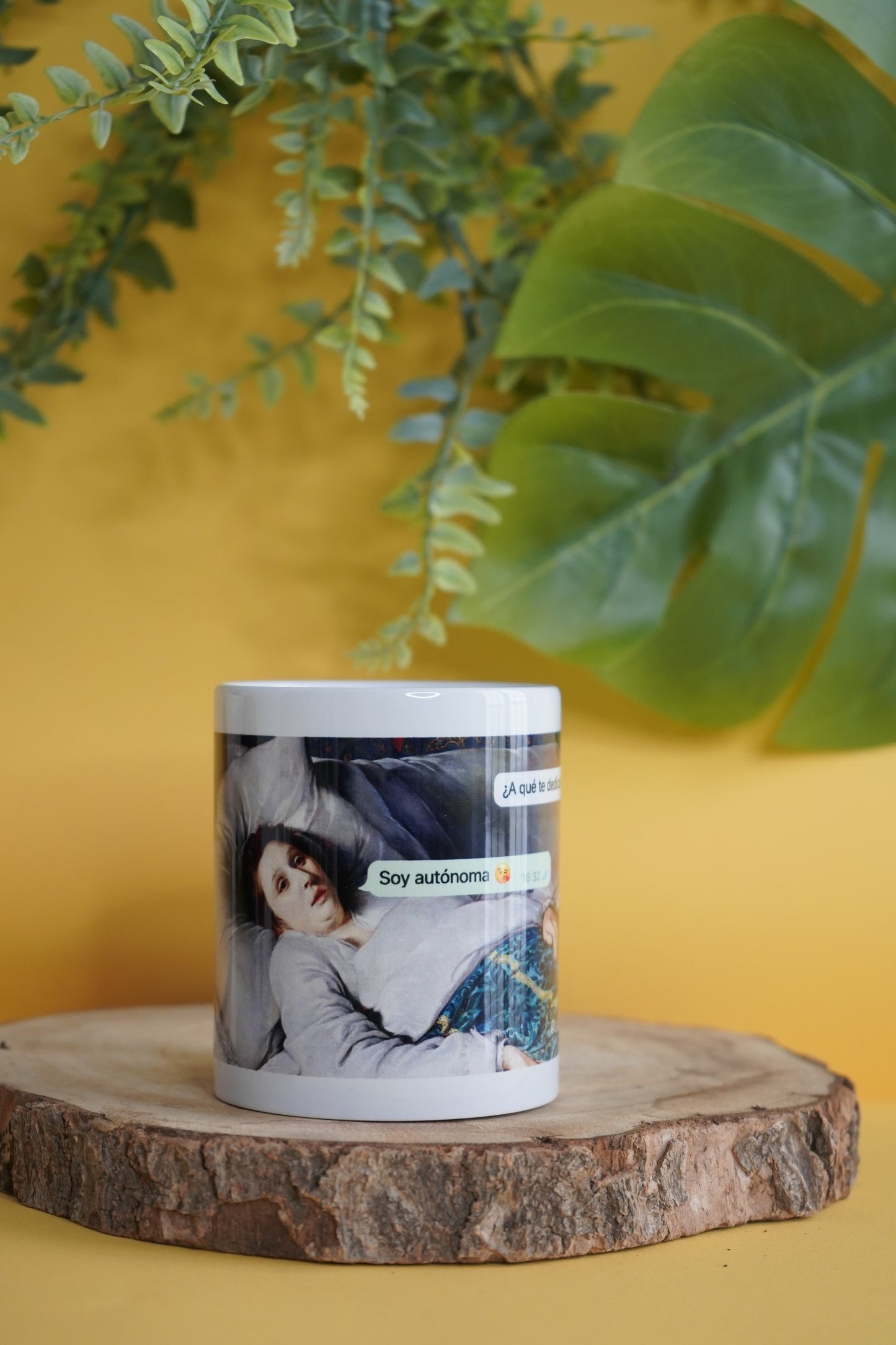 Taza ¿A qué te dedicas? Soy autónoma