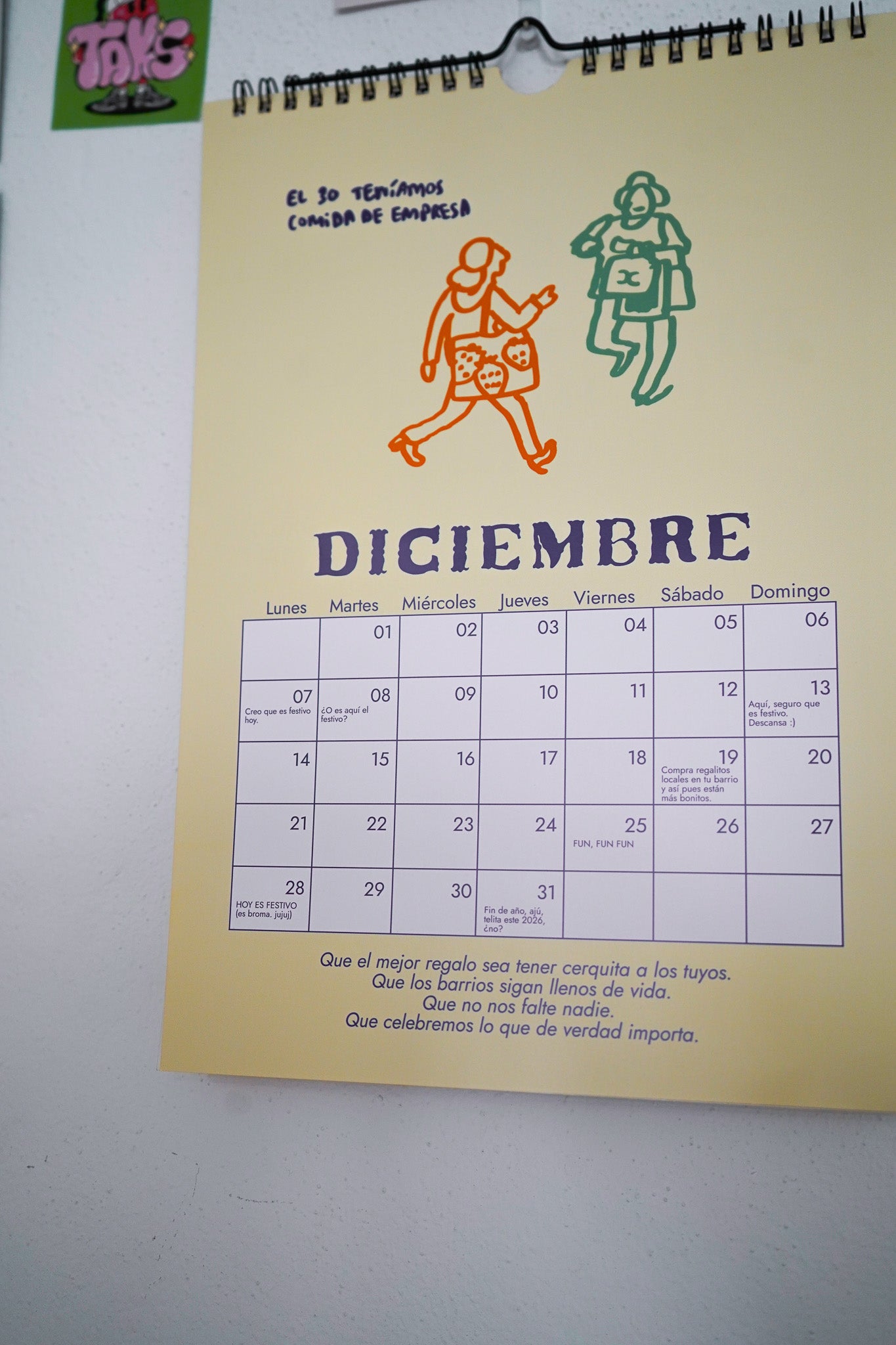 El calendario del barrio 2026