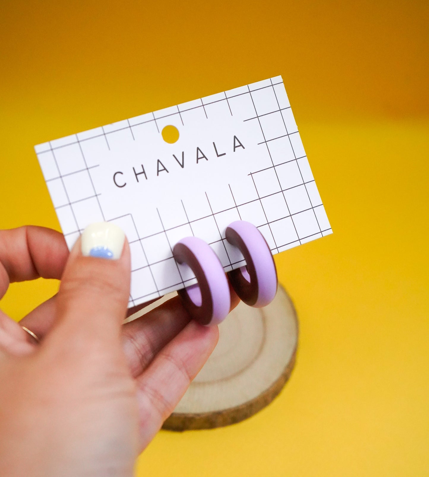 Pendientes #8 morado y marrón