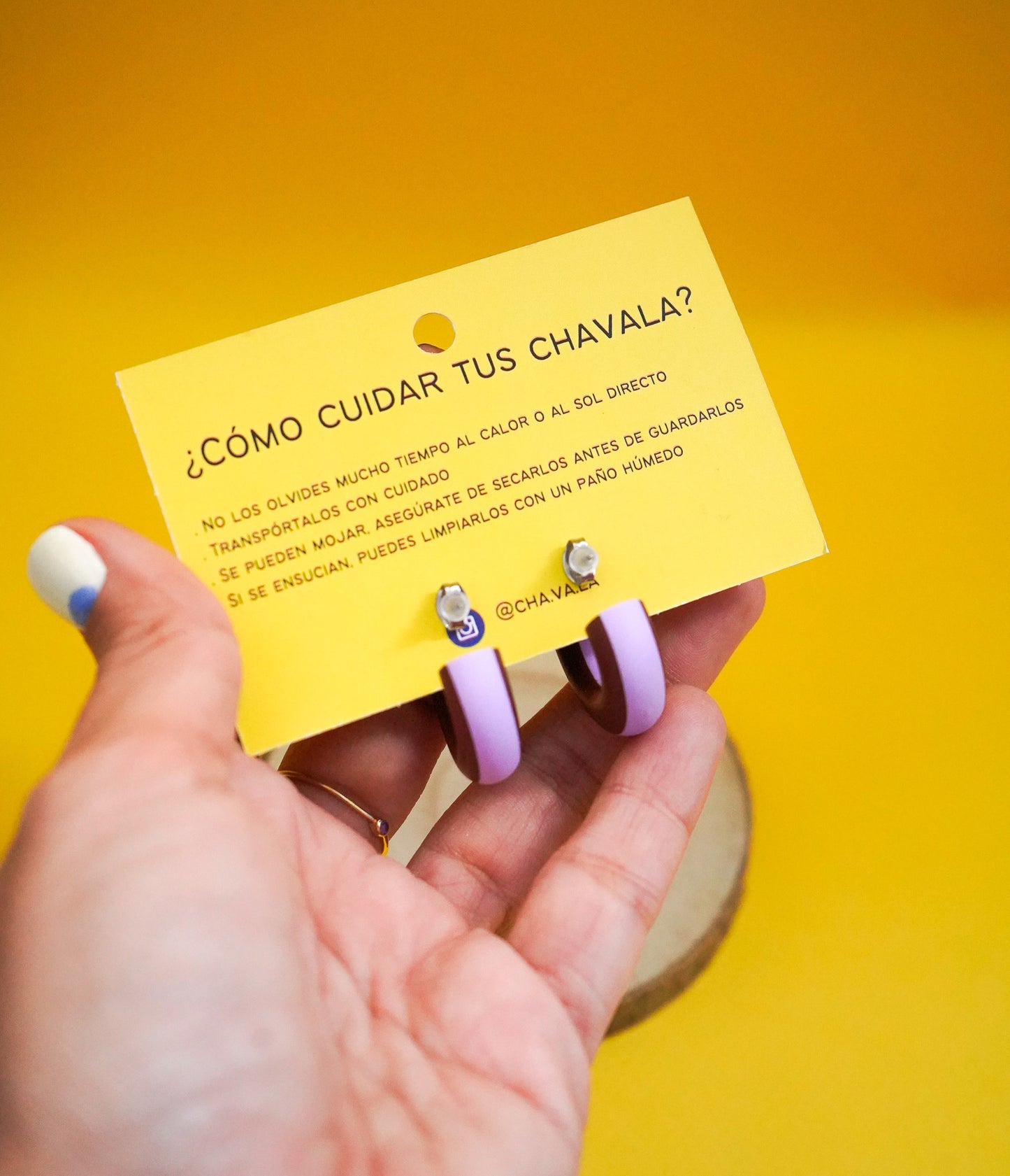 Pendientes #8 morado y marrón