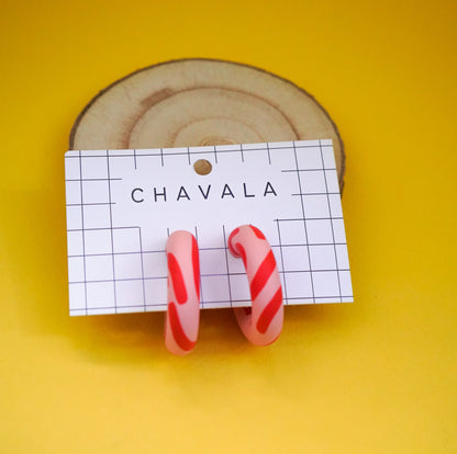 Pendientes #7 rosa y rojo artista