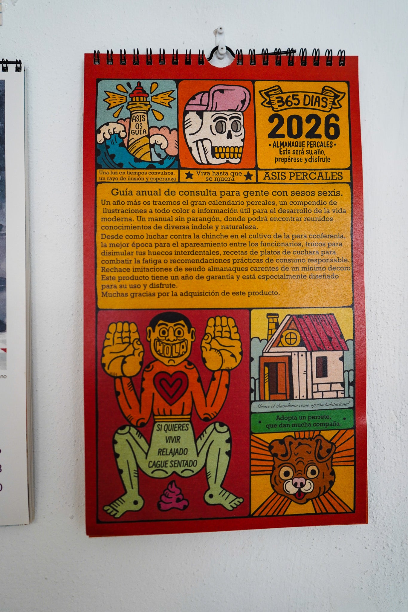 Calendario Almanaque Percales 2026