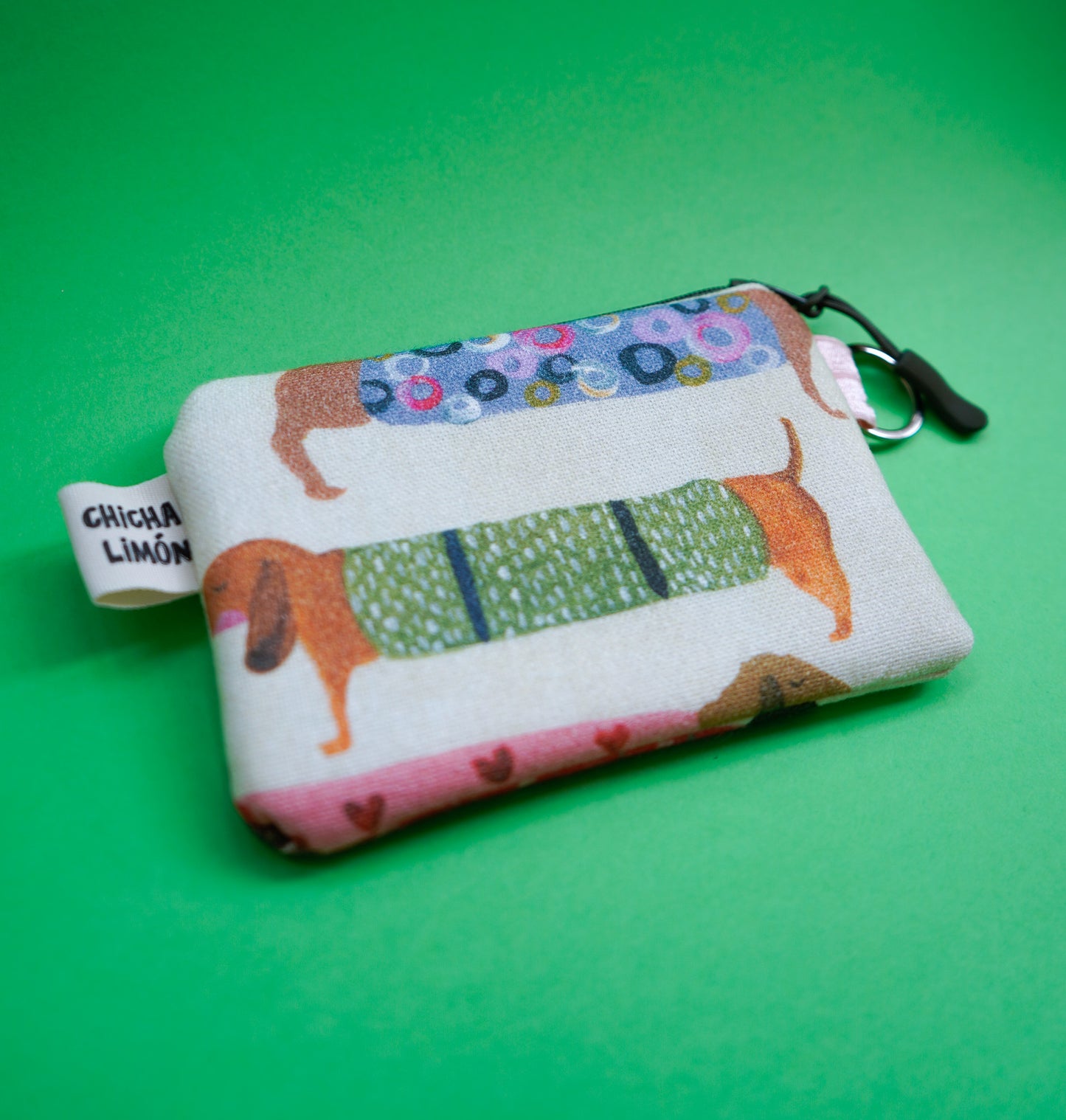Monedero de perro salchichas alargaos