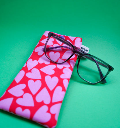 Funda de gafas corazones