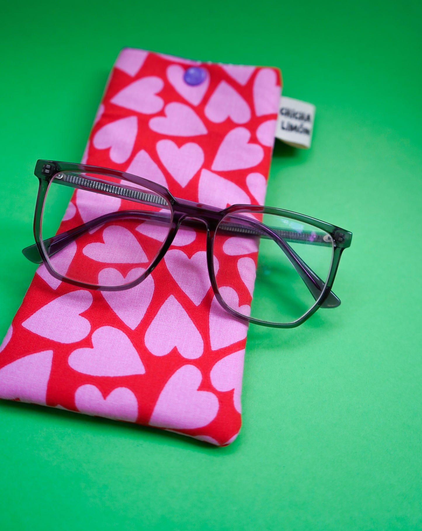 Funda de gafas corazones