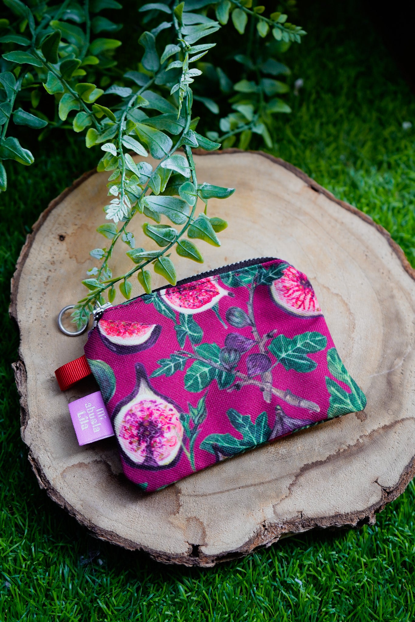 Monedero granate higos