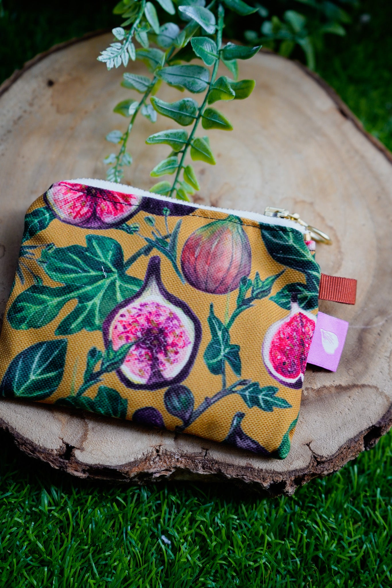 Monedero mostaza higos