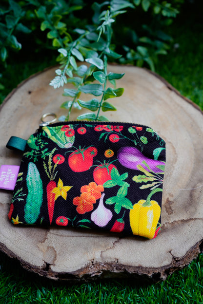 Monedero negro verduras