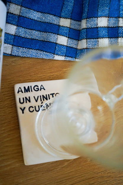 Posavasos Amiga, un vinito y cuéntame