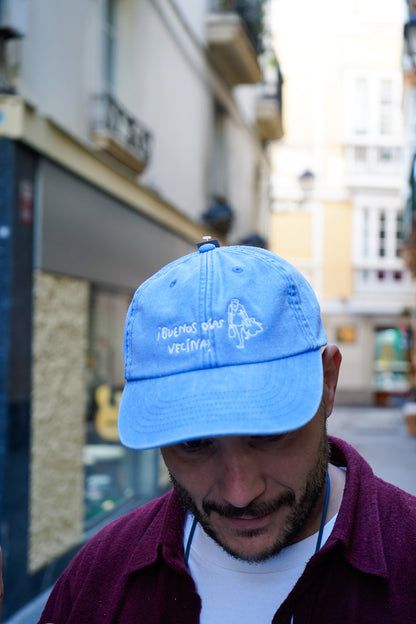 Gorra azul vintage Buenos días Vecina