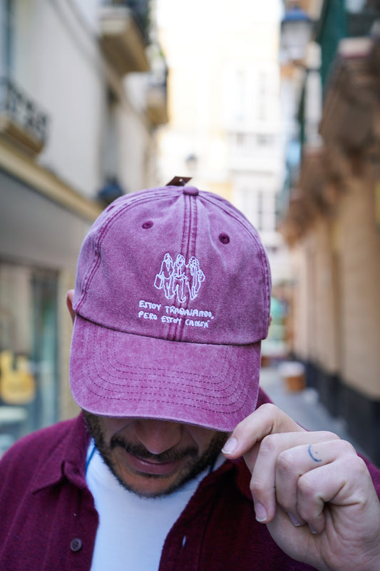 Gorra corinto vintage Estoy trabajando pero estoy cansá