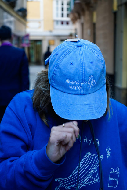 Gorra azul vintage Buenos días Vecina
