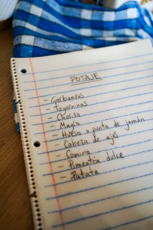 Plato cerámica receta de Potaje