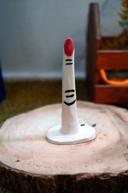 Dedo de cerámica para anillos