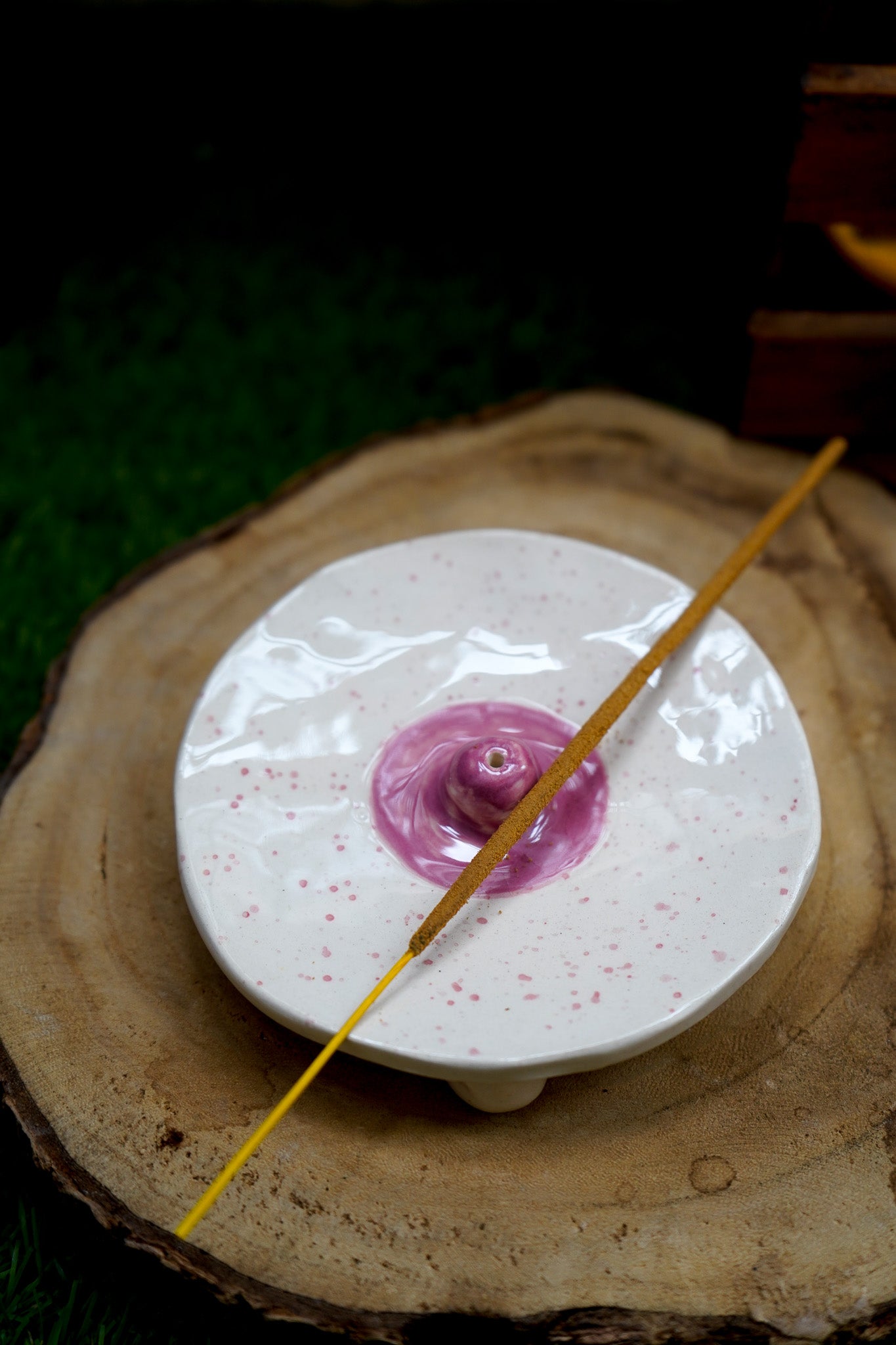 Tetas para incienso de cerámica (Rosa y Blanco)