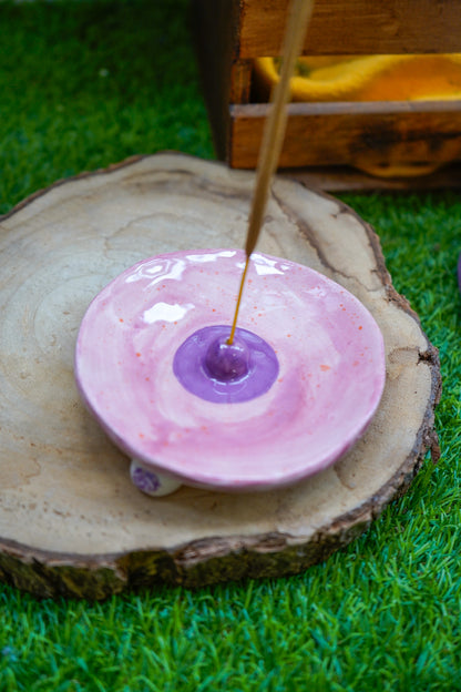 Tetas para incienso de cerámica (Rosa y Lila )