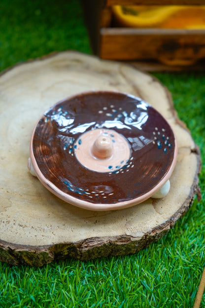 Tetas para incienso de cerámica (Marrón y Naranja)